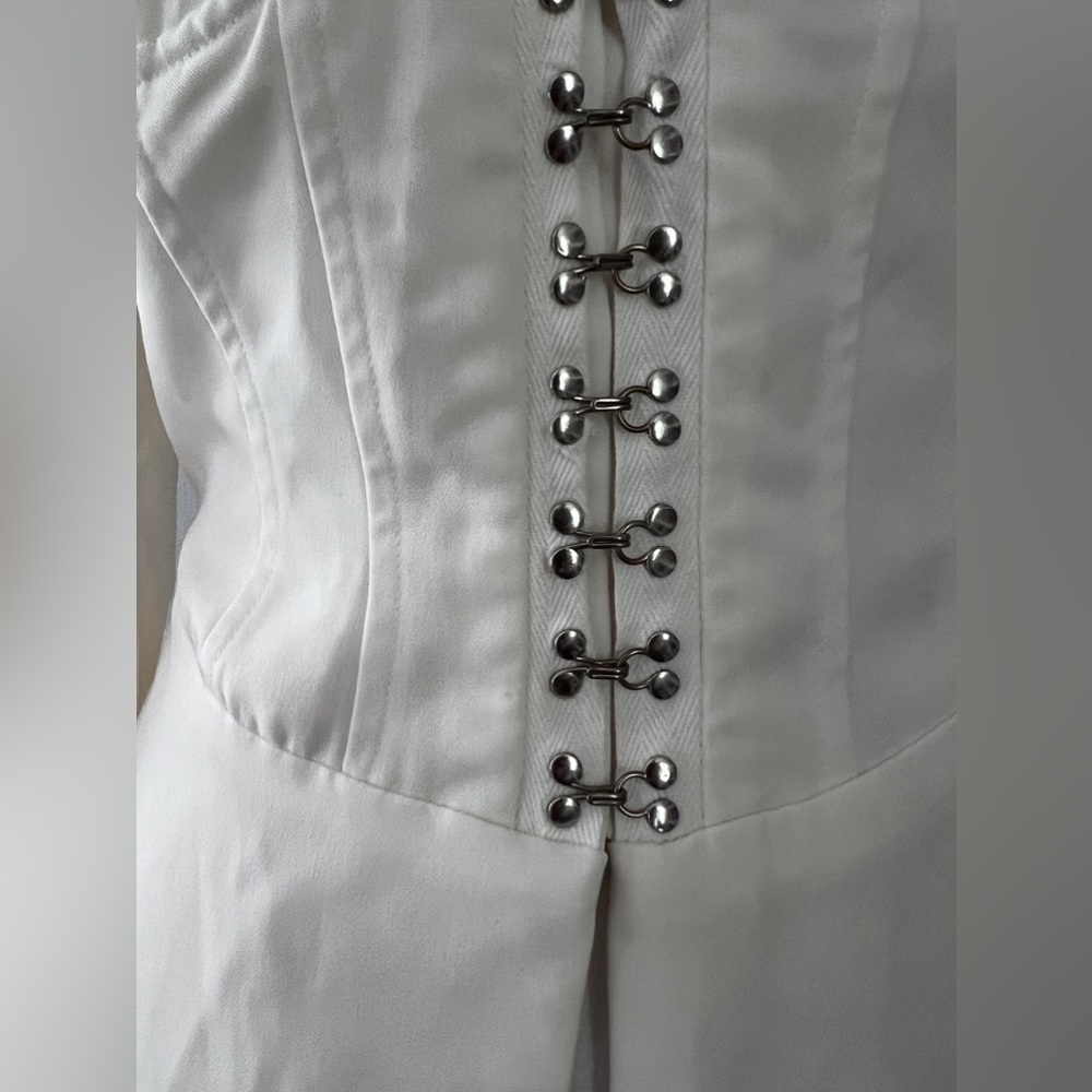 Lavish Alice Puff Sleeve Corset Top in White Size US 4 - Picture 5 of 15